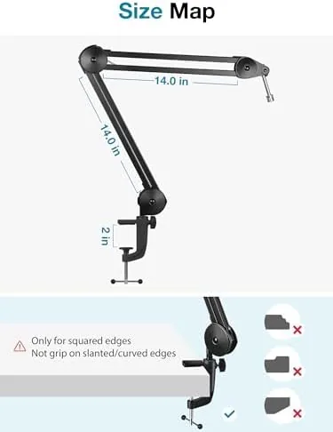 The InnoGear Mic Arm Desk Mount Microphone Stand Boom Arm for in real use