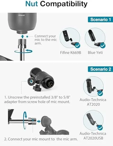 The InnoGear Mic Arm Desk Mount Microphone Stand Boom Arm for compared in context