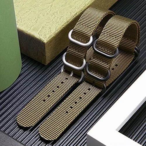 The BINLUN Premium Ballistic Nylon Watch Strap, Heavy Duty 5-Ring Replacement in real use