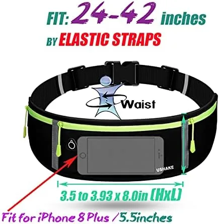 Another view of the USHAKE Slim Running Belt, Workout Fanny Pack for Men Women,Exercise