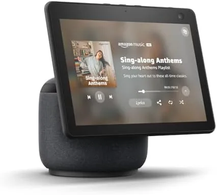 The Echo Show 10 rotating to follow a person walking across the kitchen