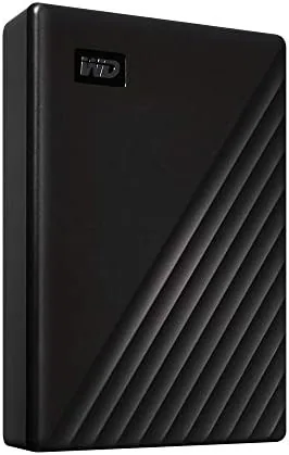 Another view of the WD 5TB My Passport, Portable External Hard Drive, Black, backup