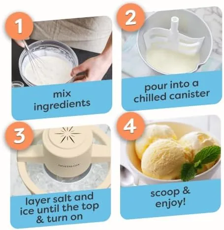 The Nostalgia Electric Ice Cream Maker With 4 Qt Capacity- Old in real use