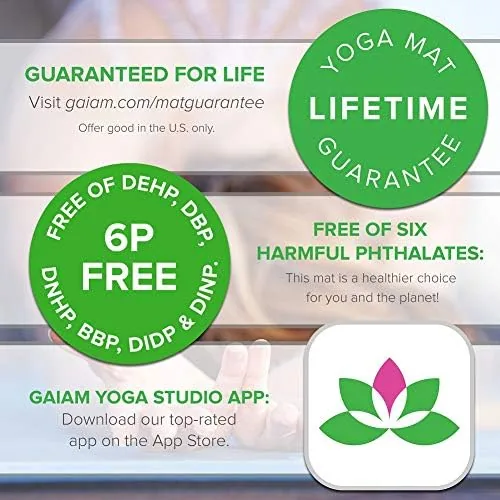 Another view of the Gaiam Yoga Mat - Premium 5mm Solid Thick Non Slip