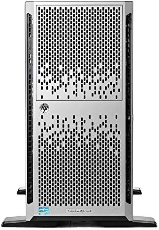 Close up of the front drive bays and status LEDs on the ProLiant chassis