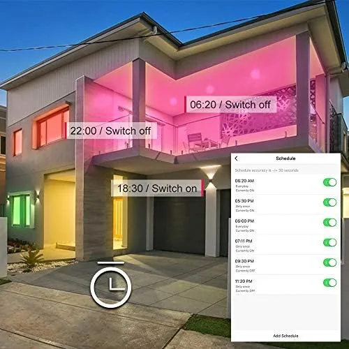 Detail shot of the Smart Light Bulb Works with Alexa Google Home E12 Base features
