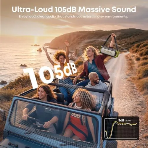 The Portable Speakers Bluetooth Wireless, 90W Max Loud Outdoor Speaker with compared in context