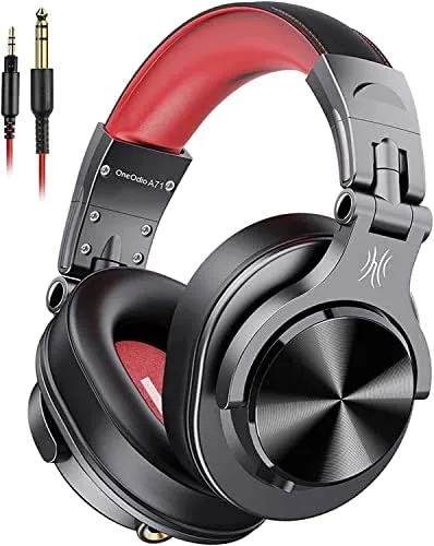 OneOdio A71 Hi-Res Wired Over-Ear Studio Headphones for DJ, Mixing - Red | headphone Review: Tested and Rated