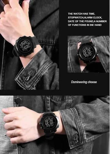 Close look at the SNE Digital Watch Sports Waterproof Military Back Light Small Watch build quality