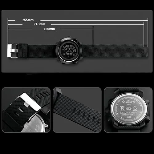 The SNE Digital Watch Sports Waterproof Military Back Light Small Watch in real use