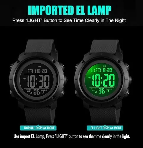 Another view of the SNE Digital Watch Sports Waterproof Military Back Light Small Watch