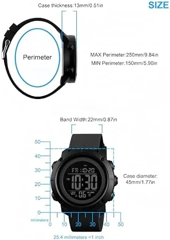 The SNE Digital Watch Sports Waterproof Military Back Light Small Watch compared in context