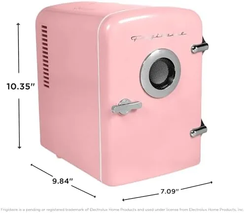 Another view of the Frigidaire Retro Mini Compact Beverage Cooler, Great for Keeping Office