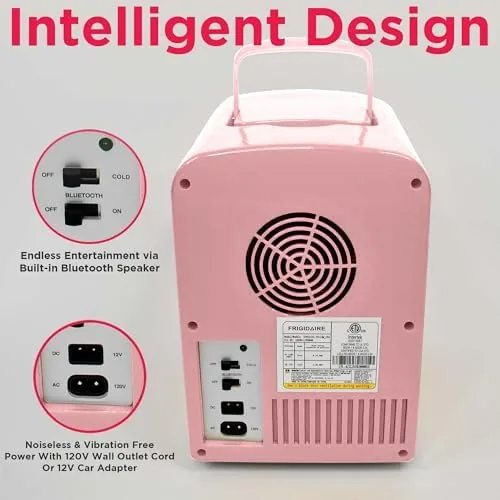 The Frigidaire Retro Mini Compact Beverage Cooler, Great for Keeping Office compared in context
