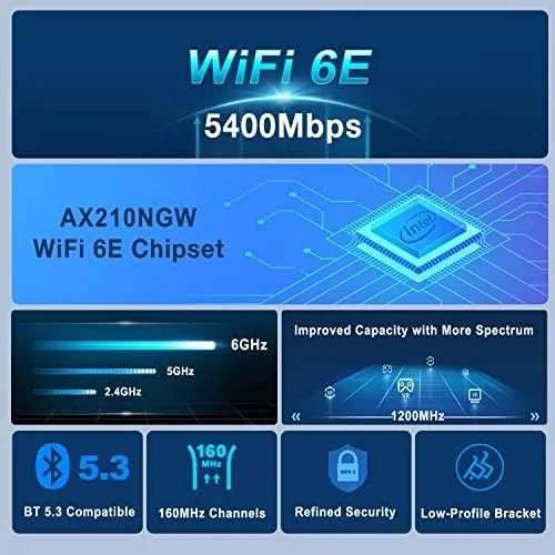Close look at the OKN WiFi 6E AX5400 PCIe WiFi Card for Desktop PC build quality