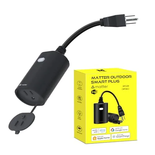 Matter Outdoor Smart Plug WiFi Heavy Duty Plug-in Outlet IP65 Waterproof, Compatible with Alexa Review: Tested and Rated