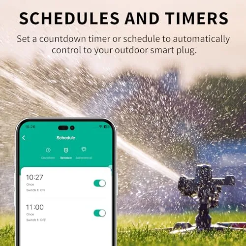 Another view of the Matter Outdoor Smart Plug WiFi Heavy Duty Plug-in Outlet IP65