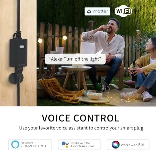 The Matter Outdoor Smart Plug WiFi Heavy Duty Plug-in Outlet IP65 compared in context