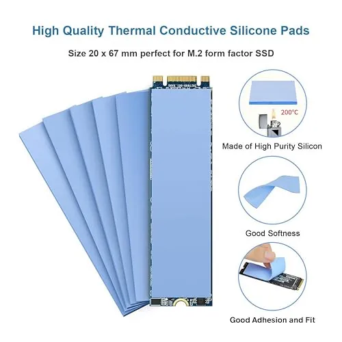Close look at the [ 6-Pack ] Thermal Conductive Silicone Pads, Soft Safe Simple build quality