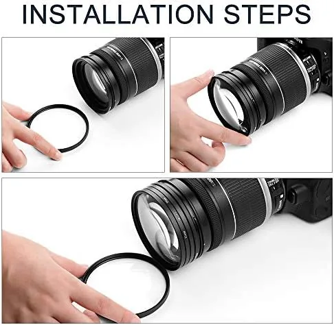 Another view of the 82mm Close-up Filter Kit 4 Pieces(+1,+2,+4,+10) Macro Filter Accessory Close-up