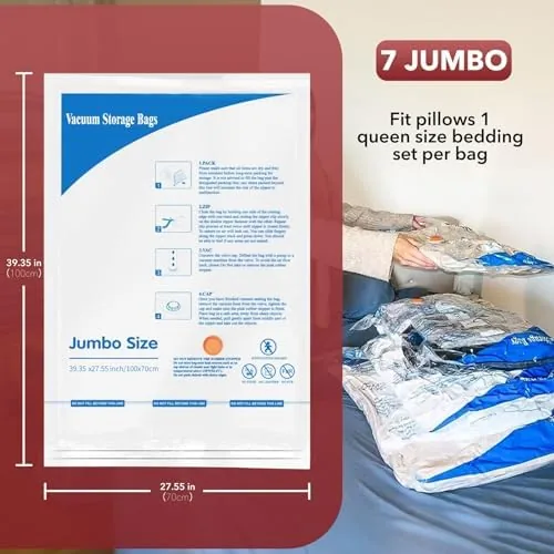 The MEIQIHOME Vacuum Storage Bags, Space Saver Sealer Bags,Vacuum seal bags in real use
