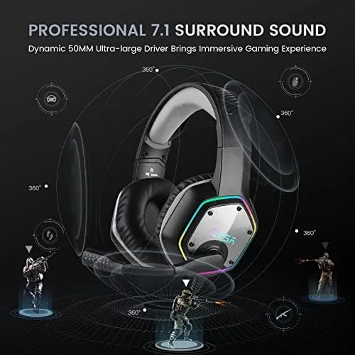 A gamer wearing the E1000 headset during a competitive match on a PC