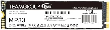 TEAMGROUP MP33 box with specifications printed on the back