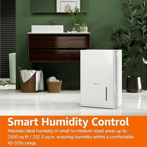 Testing the Amazon Basics 35-Pint Large Dehumidifier for Home, Humidity Control, Auto-Defrost over two weeks