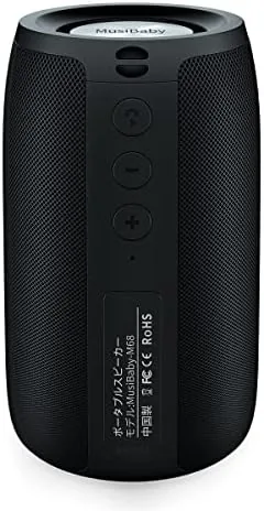 Overview of the Musibaby M68 Bluetooth Speaker, 12W, IPX5, Black | Portable, small