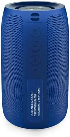 The Musibaby M68 Bluetooth Speaker, 12W, IPX5, Black | Portable, small compared in context