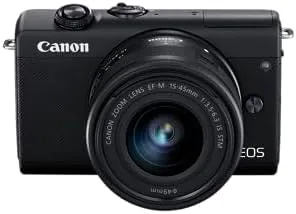 Detail shot of the Canon EOS M200 Compact Mirrorless Digital Vlogging Camera with EF-M features