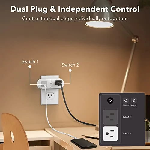 The HBN Dual Smart Plug,WiFi Socket Plug Timer Work with Smart in real use