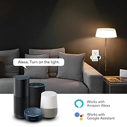 Another view of the HBN Dual Smart Plug,WiFi Socket Plug Timer Work with Smart