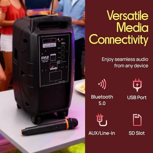 The Pyle PSBT105A - 1000W Portable Bluetooth PA Speaker, 10'' Subwoofer in real use