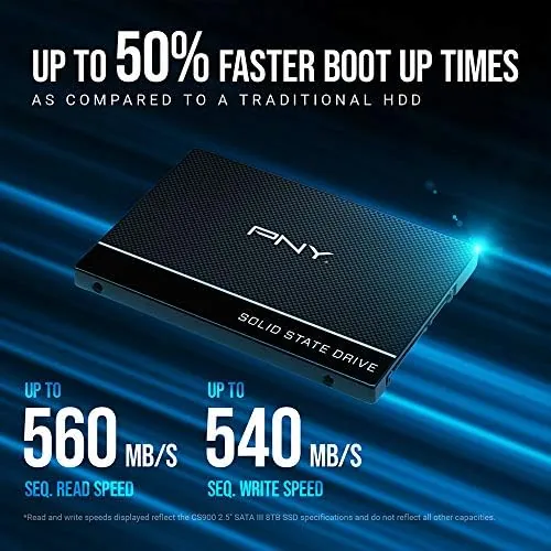 PNY CS900 installed in a 2.5 inch laptop drive bay