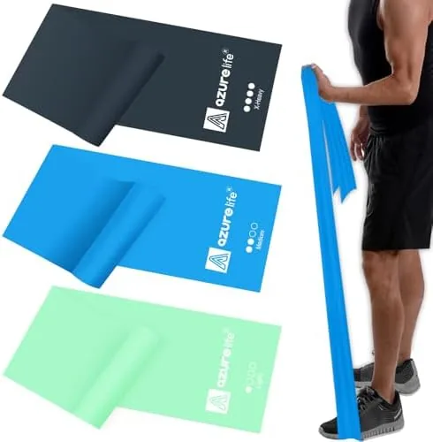 A AZURELIFE Resistance Bands,Professional Long Non-Latex Elastic Stretch Bands,Exercise Bands for Physical Therapy, Yoga Review: Tested and Rated