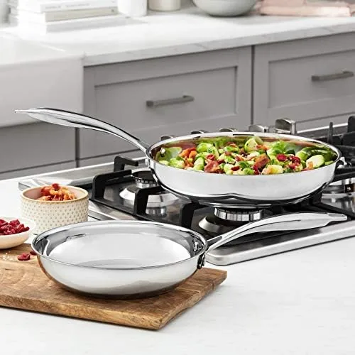 Cooked vegetables in the 8 inch Amazon Basics skillet at the table