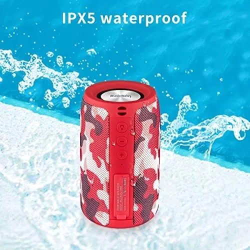 Testing the Musibaby M68 Compact Outdoor Speaker, IPX5, Camo Red | Bluetooth over two weeks
