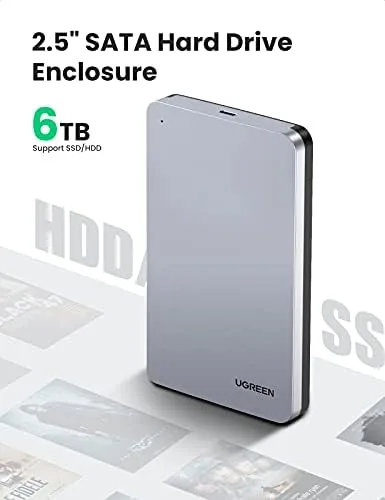 Close look at the UGREEN USB C Hard Drive Enclosure for 2.5" SATA SSD build quality