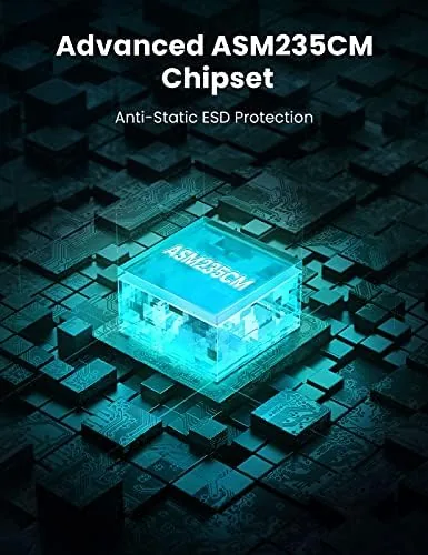 Another view of the UGREEN USB C Hard Drive Enclosure for 2.5" SATA SSD
