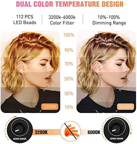 Close look at the Ring Light 18 Inch LED Ringlight Kit with 73 inch build quality