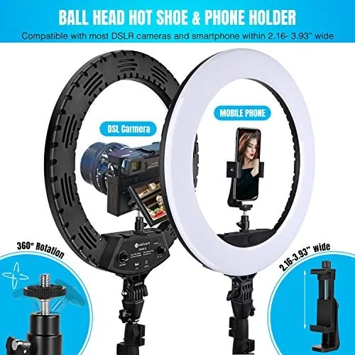The Ring Light 18 Inch LED Ringlight Kit with 73 inch in real use