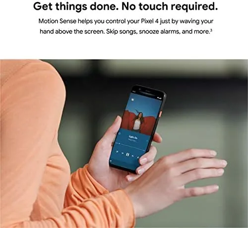 The Pixel 4 XL playing video with the screen at full brightness