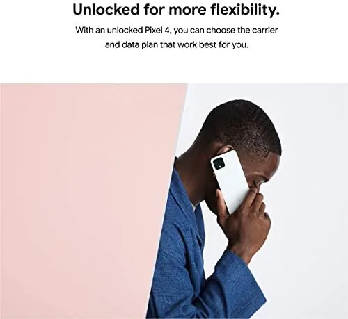 The white Pixel 4 XL being used for a video call