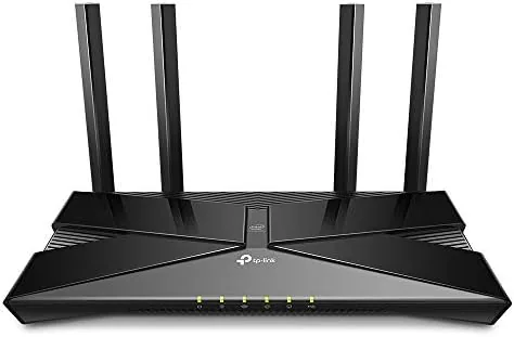 Close up of the back panel on the AX50 showing the Gigabit ports and USB port