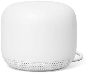 A speed test and connected devices list shown in the Google Home app for the Nest Wifi
