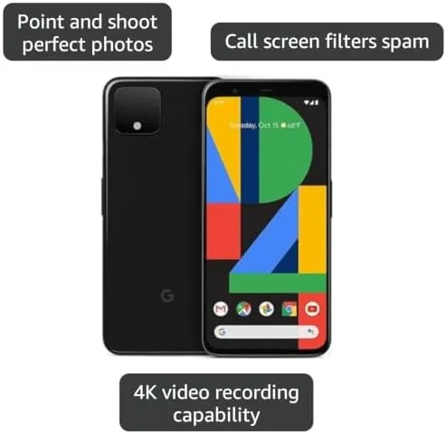 The Pixel 4 playing video with the stereo speaker visible