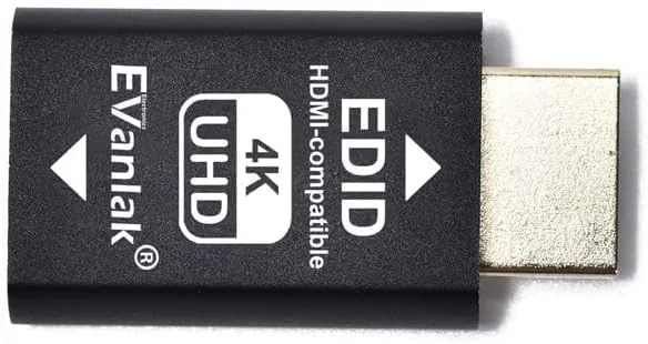 Close look at the Hdmi Edid Emulator Passthrough 3rd Generrtion Premium Aluminum Eliminated Emulator build quality