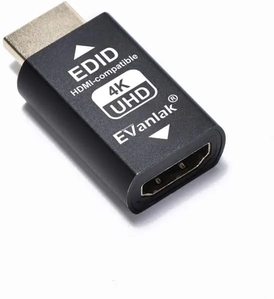 Detail shot of the Hdmi Edid Emulator Passthrough 3rd Generrtion Premium Aluminum Eliminated Emulator features