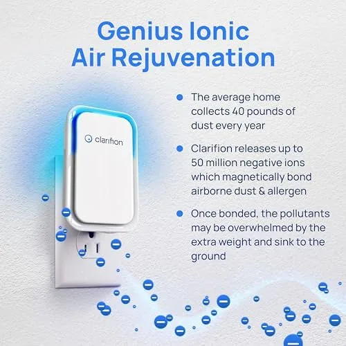 The Clarifion - Air Ionizers for Home (3 Pack), Negative Ion compared in context